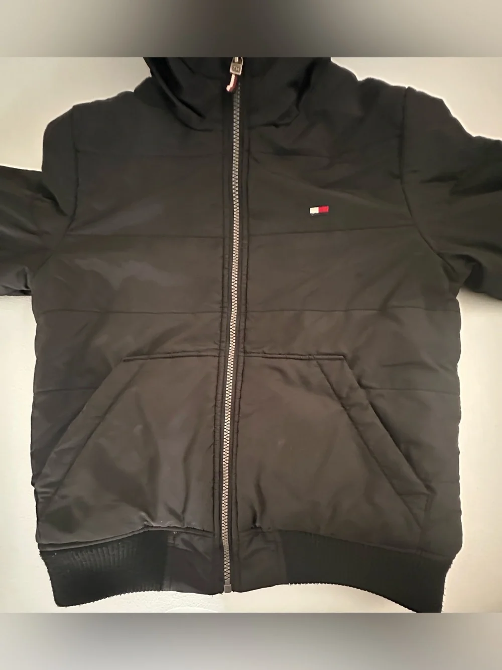 Tommy Hilfiger Kids Black Hooded Puffer Jacket